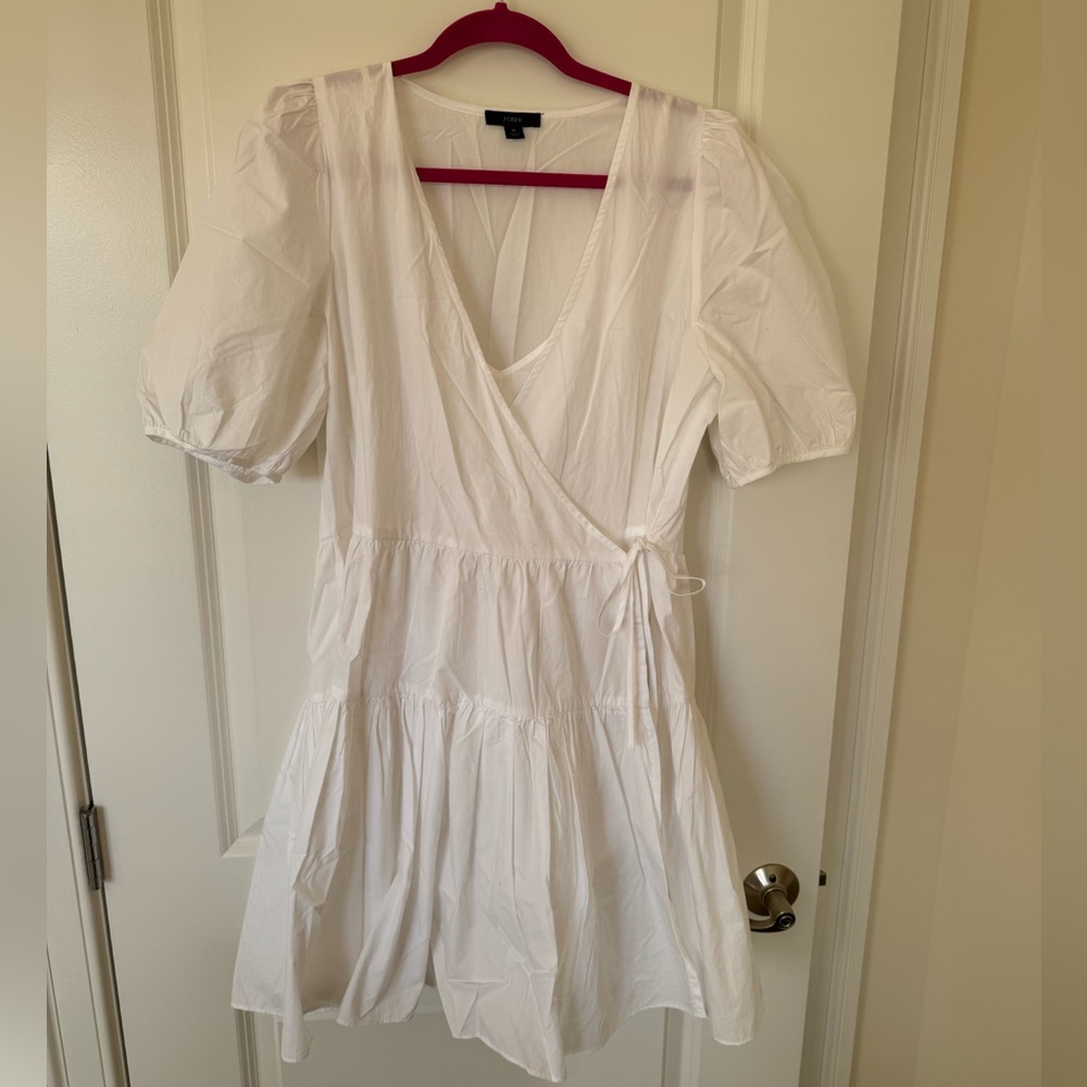 J Crew White Cotton Dress